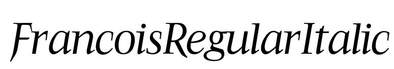 FrancoisRegularItalic font preview