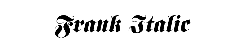 Frank Italic font preview