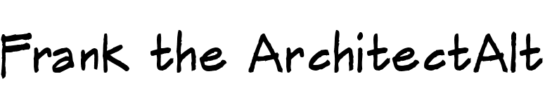 Frank the ArchitectAlt font preview