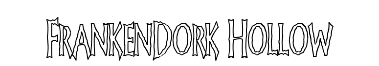 FrankenDork Hollow font preview