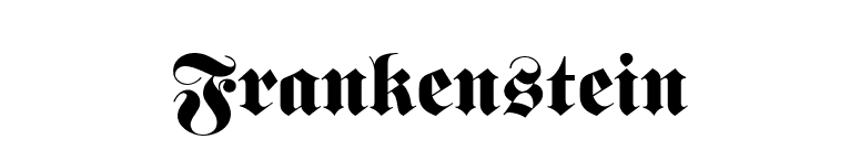 Frankenstein font preview
