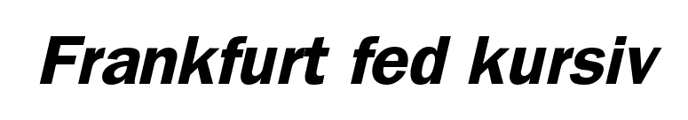Frankfurt fed kursiv font preview