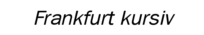 Frankfurt kursiv font preview
