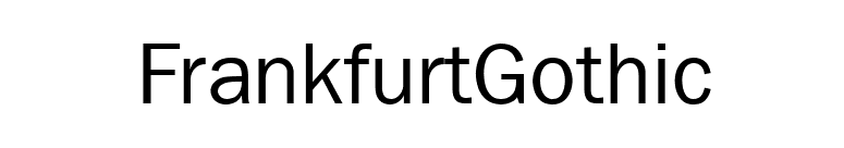 FrankfurtGothic font preview