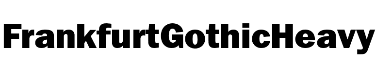 FrankfurtGothicHeavy font preview