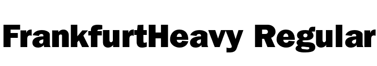 FrankfurtHeavy Regular font preview