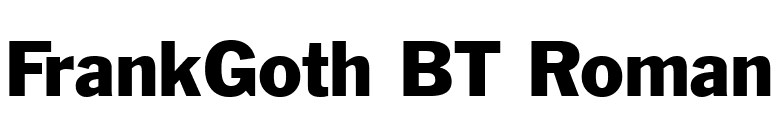 FrankGoth BT Roman font preview