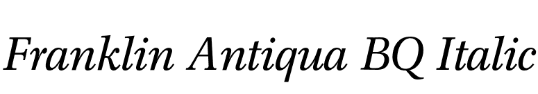 Franklin Antiqua BQ Italic font preview