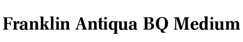 Franklin Antiqua BQ Medium font preview