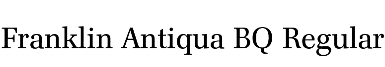 Franklin Antiqua BQ Regular font preview
