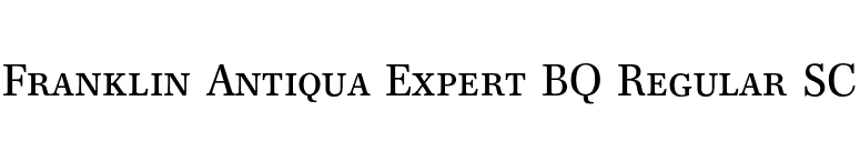 Franklin Antiqua Expert BQ Regular SC font preview