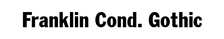 Franklin Cond. Gothic font preview