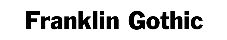 Franklin Gothic font preview