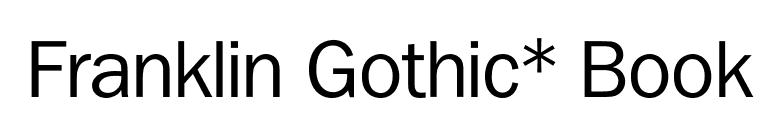 Franklin Gothic* Book font preview