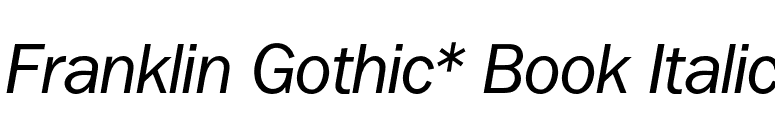 Franklin Gothic* Book Italic font preview
