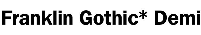 Franklin Gothic* Demi font preview