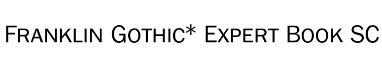 Franklin Gothic* Expert Book SC font preview