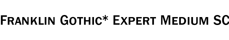 Franklin Gothic* Expert Medium SC font preview