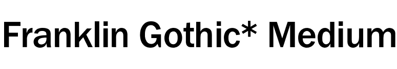 Franklin Gothic* Medium font preview