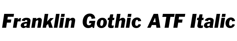 Franklin Gothic ATF Italic font preview