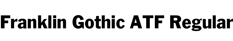Franklin Gothic ATF Regular font preview