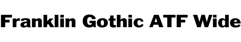 Franklin Gothic ATF Wide font preview
