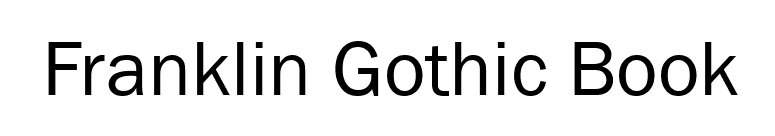 Franklin Gothic Book font preview