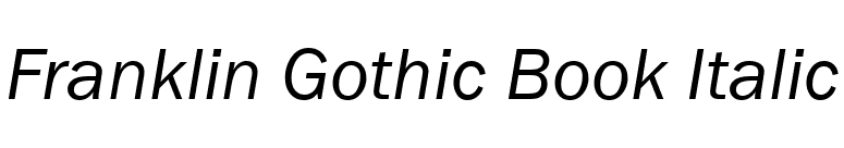 Franklin Gothic Book Italic font preview