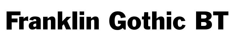 Franklin Gothic BT font preview