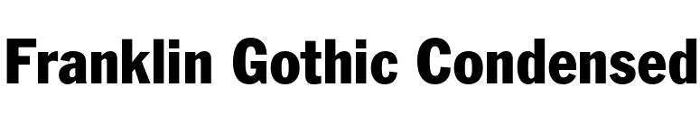 Franklin Gothic Condensed font preview