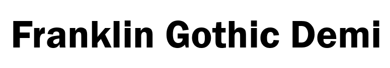 Franklin Gothic Demi font preview