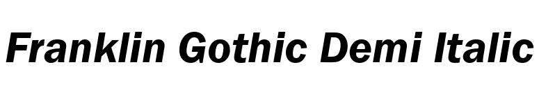 Franklin Gothic Demi Italic font preview