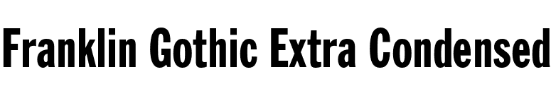Franklin Gothic Extra Condensed font preview