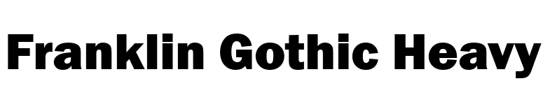 Franklin Gothic Heavy font preview