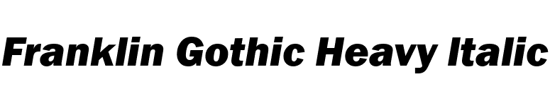 Franklin Gothic Heavy Italic font preview