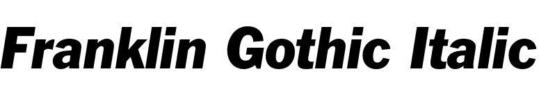 Franklin Gothic Italic font preview