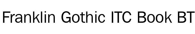 Franklin Gothic ITC Book BT font preview