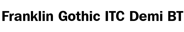 Franklin Gothic ITC Demi BT font preview