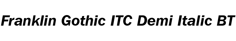 Franklin Gothic ITC Demi Italic BT font preview