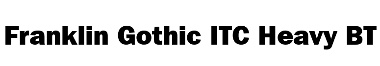 Franklin Gothic ITC Heavy BT font preview