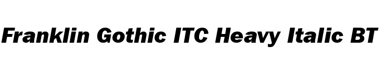 Franklin Gothic ITC Heavy Italic BT font preview