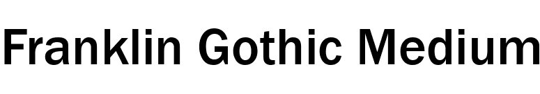 Franklin Gothic Medium font preview
