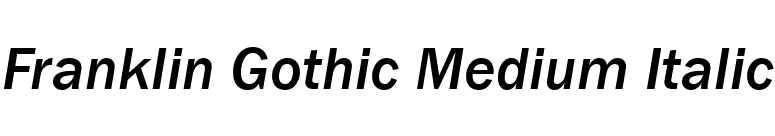 Franklin Gothic Medium Italic font preview