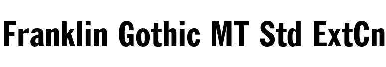 Franklin Gothic MT Std ExtCn font preview