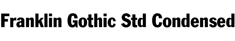 Franklin Gothic Std Condensed font preview