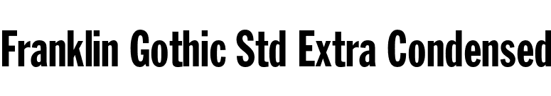 Franklin Gothic Std Extra Condensed font preview