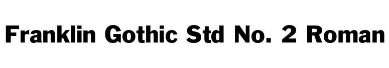 Franklin Gothic Std No. 2 Roman font preview