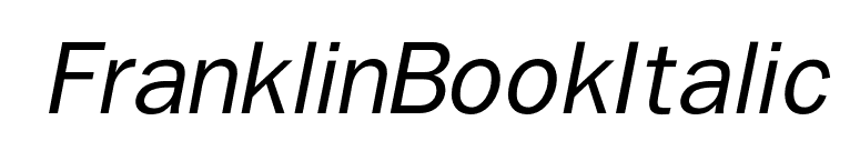 FranklinBookItalic font preview
