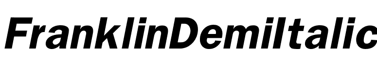 FranklinDemiItalic font preview