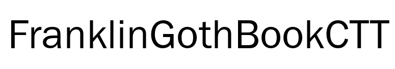 FranklinGothBookCTT font preview